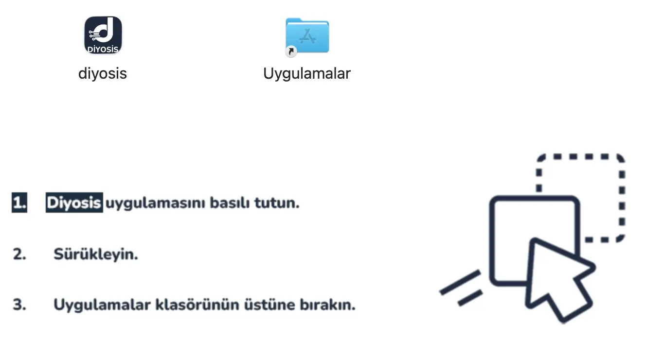 diyosis macos kurulumu penceresi